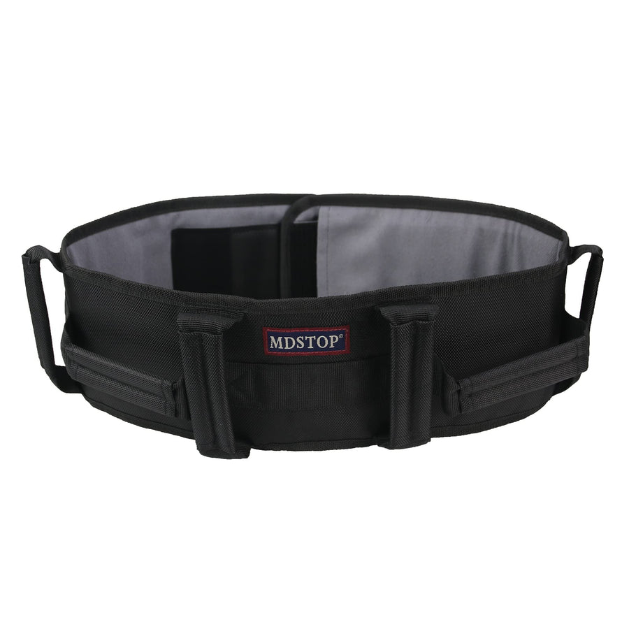 Transfer Belt with Padding Handles, Medical Nursing Safety Gait Patient Assist, for Bariatric/Pediatric/Elderly/Handicap/Occupational & Physical Therapy (L, Black)