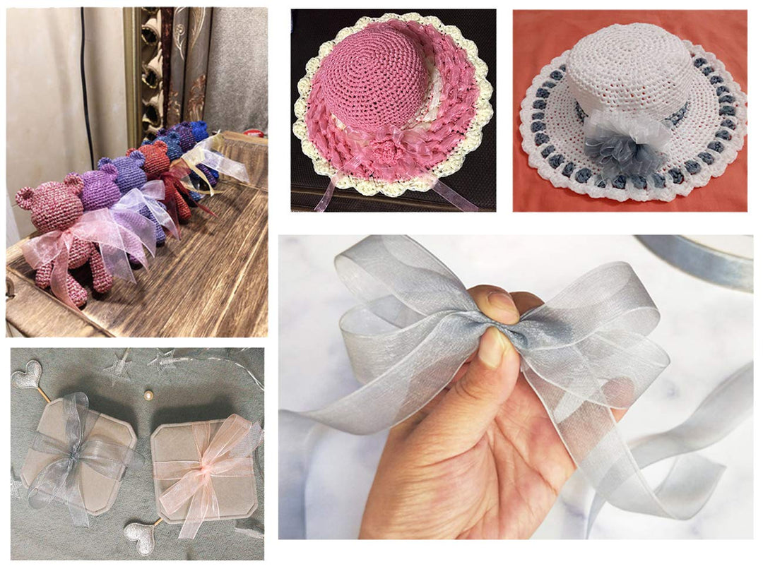 Sheer Organza Ribbon (Royal Blue, 3/8 x 50 Yards)