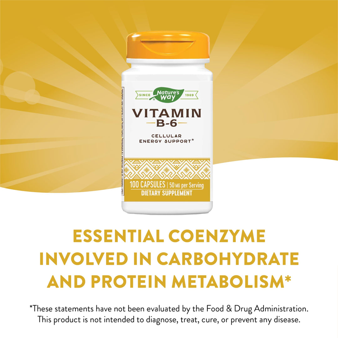 Nature&#39;s Way Vitamin B-6 Supplement, Cellular E