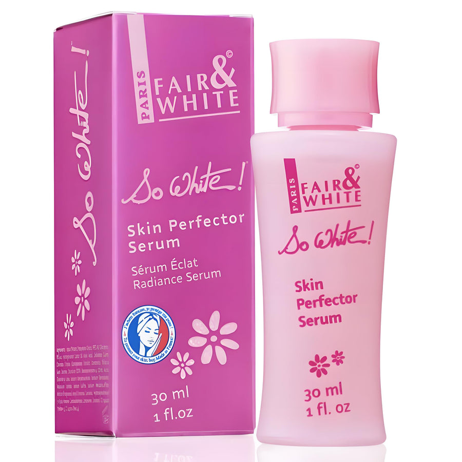 Fair and White So White Skin Brightening Serum 30ml - For Face, Elbows Knees, Feet - with Kojic Acid and Castor Oil