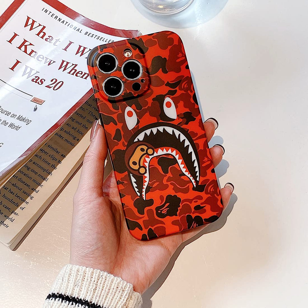 Hoolcase for iPhone 13 Pro Max Soft Case 6.7-inch for Shark Face/Shark Teeth Fans Kids Boys, Cartoon Cute Fun Shockproof TPU Protective 6.7 Inch Case for iPhone 13 Promax (B-YU)