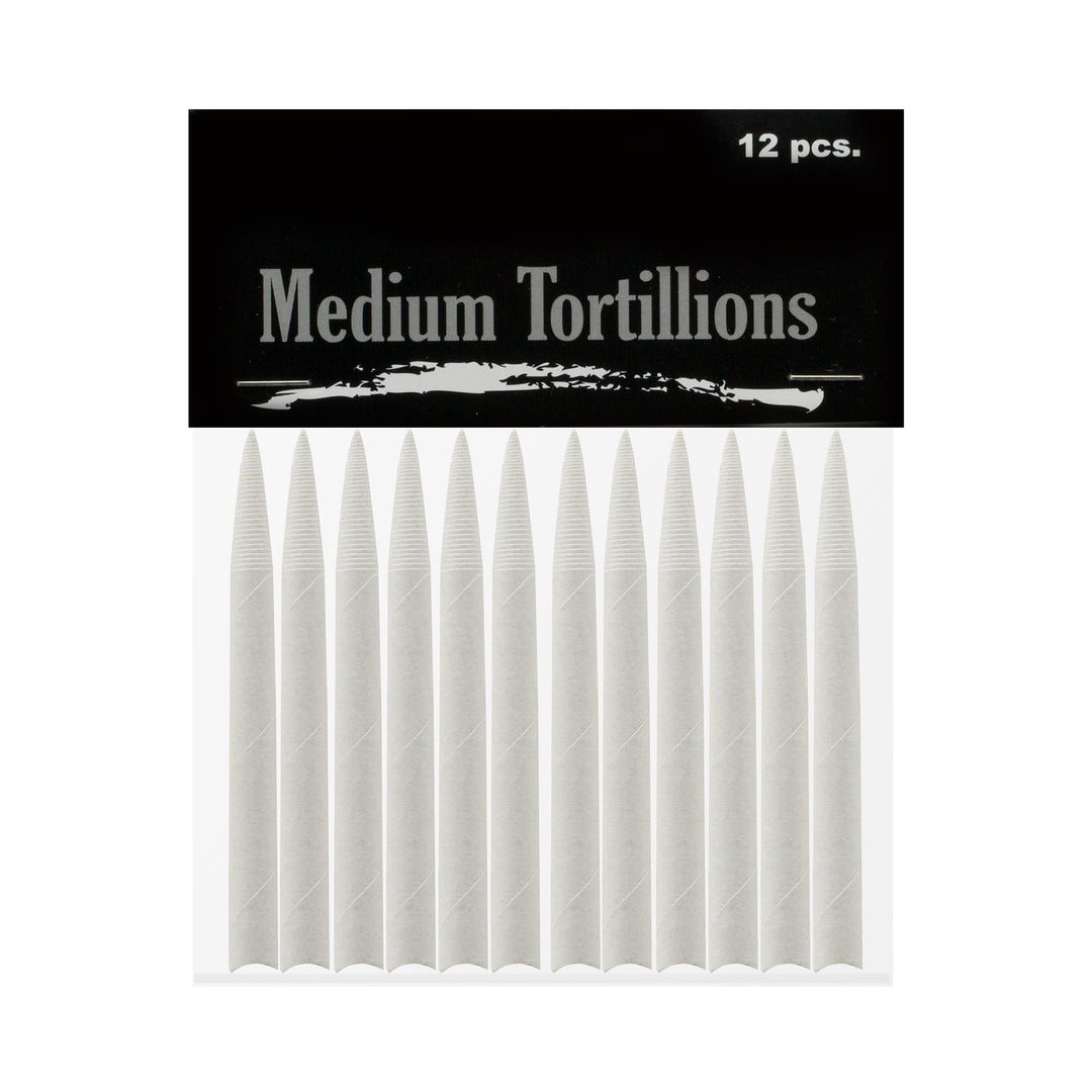 Creative Mark Blending Tortillions - Soft Paper Felts, Traditional Blenders Easily Sharpened or Sanded - [Set of 12 - Medium]
