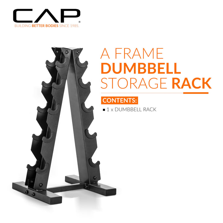 CAP Barbell A-Frame Dumbbell Weight Rack, Carbon