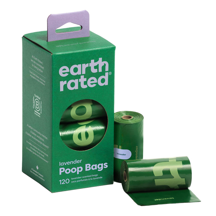 Poop Bags for Dogs Guaranteed Leak Proof and Extra Thick Waste Bag Refill Rolls, Lavender Scented, 120 Count
