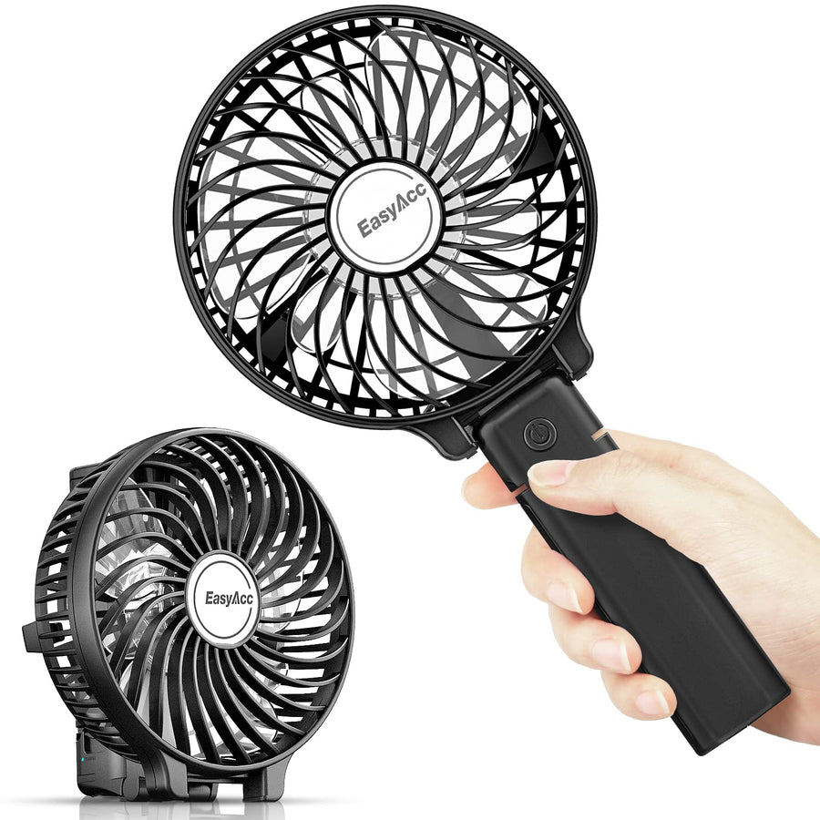 Mini Handheld Fan, Portable Fan Small USB Desk Fan Personal Hand Fan 3 Speed 10H Working Hours Rechargeable Battery Cooling Folding Fan for Travel Outdoor Office Household