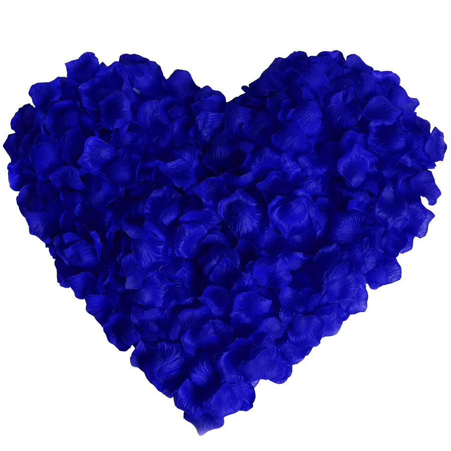 1000 Pcs Rose Petals, Artificial Flower Petals, for Romantic Night, Wedding, Event, Party, Valentine Decor (1000 Pcs, Aroyal Blue)