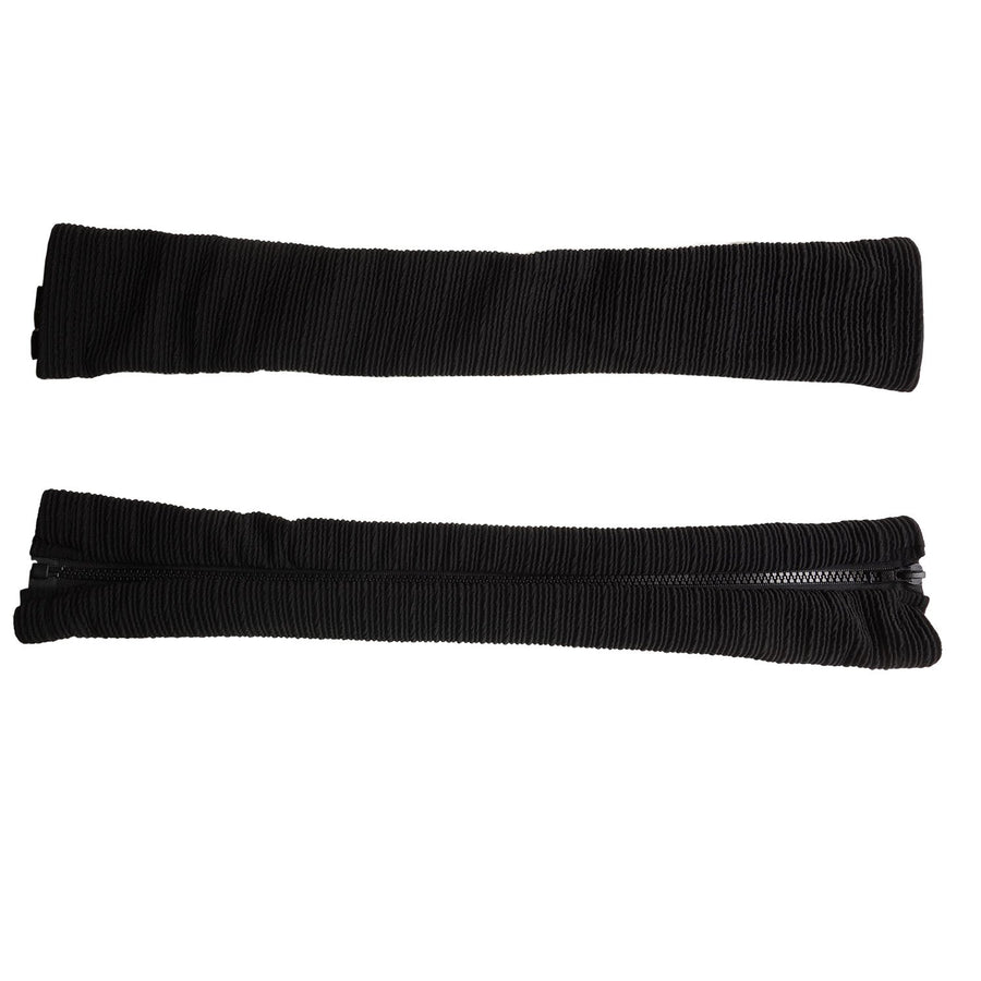 D-Worthy 1 Pair 18 inches Long Black Color Zipper Removable Stretch Slipcover Cover Cloth Chair Pads for Office Computer Chair Armrest