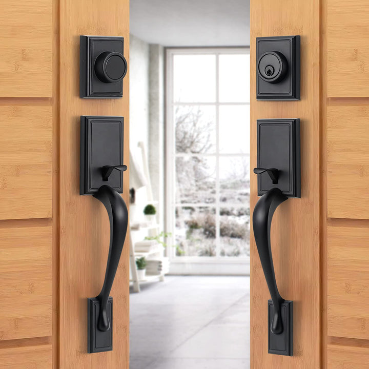 Natsukage Front Door Handle Set Heavy Duty Double Door 