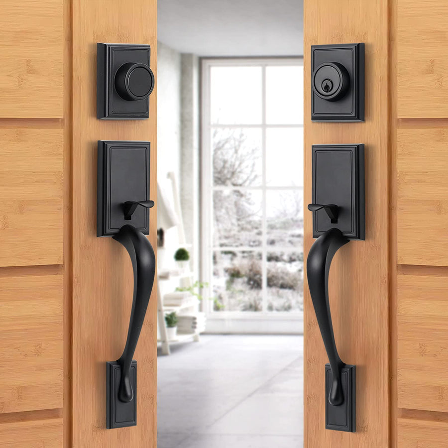 Natsukage Front Door Handle Set Heavy Duty Double Door 