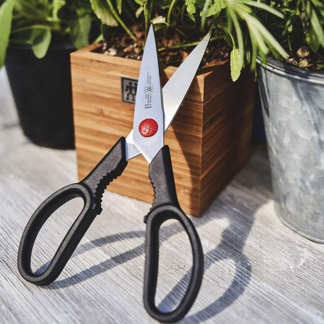 Twin L Kitchen Shears, 8 Inch (Pack of 1), Red