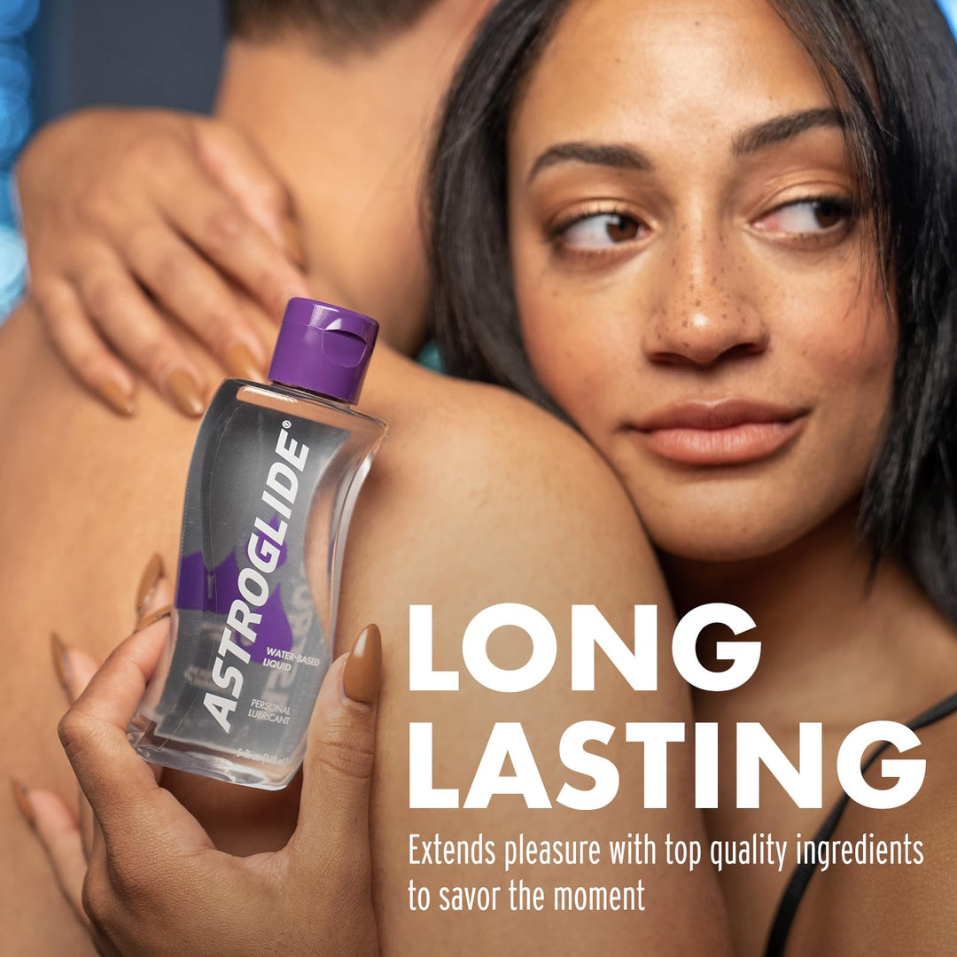 Astroglide Water Based Lube (5oz), Liquid Personal Lubricant, Sex Lube for Long-Lasting Pleasure for Men, Women and Couples, Safe for Toys (Pack of 3)