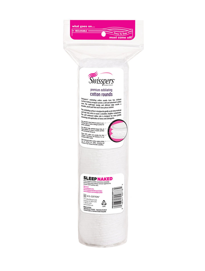 Premium Exfoliating Cotton Rounds, 80 Count