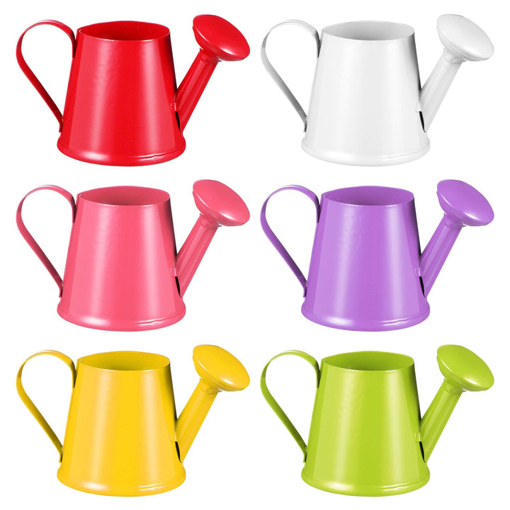 Mini Metal Watering Can Decoration - 6pcs Small Waterin
