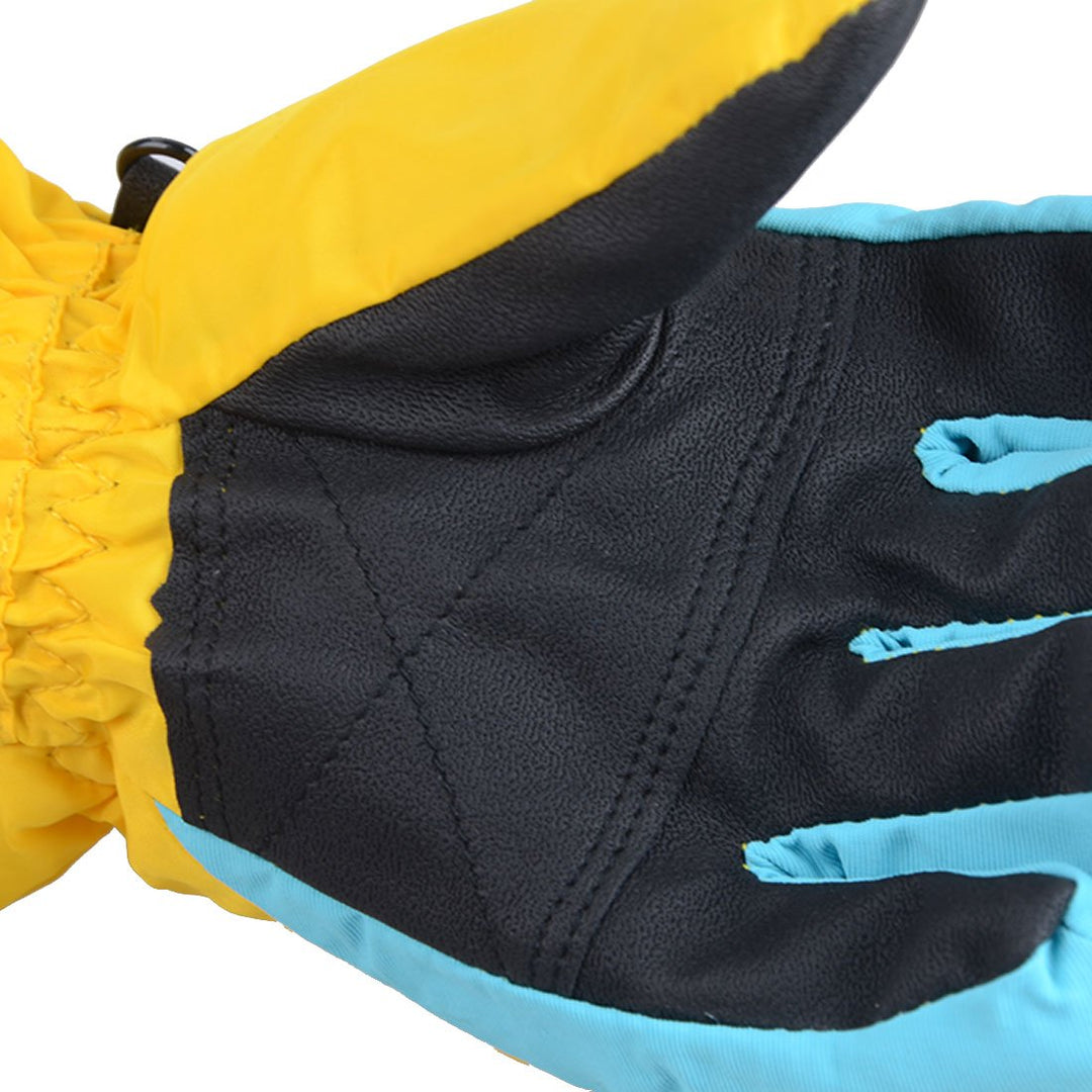 Kids Winter Snow Ski Gloves Children Snowboard Gloves for Boys Girls (Yellow, S (6-7 Years))