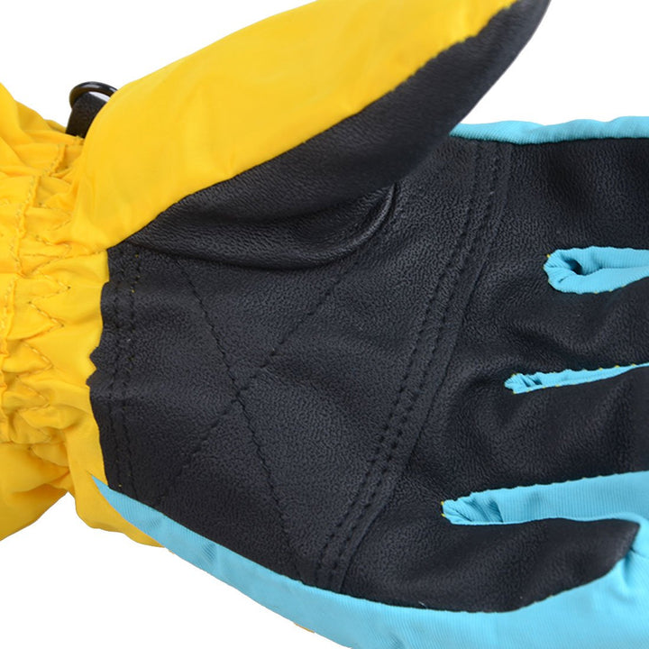 Kids Winter Snow Ski Gloves Children Snowboard Gloves for Boys Girls (Yellow, S (6-7 Years))