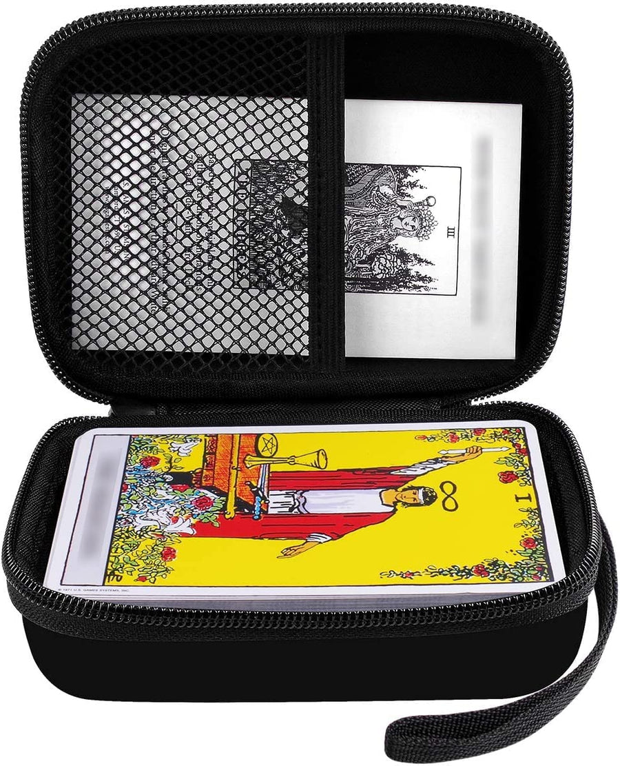 Carrying Case for Rider Tarot Deck Cards, Classic Tarot Cards Set Storage Box, Card Deck and Guidebook Rune Purse Organizer Holder Bag - Only a Hard Case for Sale, Not Included Tarot Cards
