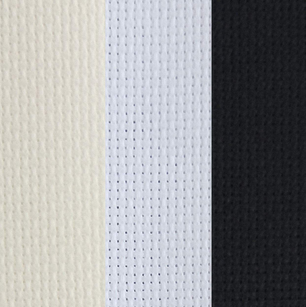 3 pc of 12 x 18 18CT Counted Cotton Aida Cloth Cross Stitch Fabric (White+Cream+Black)