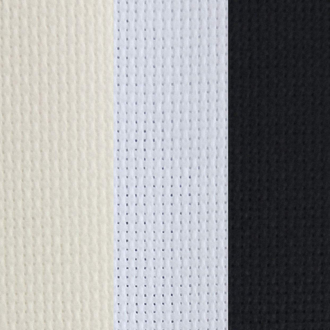 3 pc of 12 x 18 18CT Counted Cotton Aida Cloth Cross Stitch Fabric (White+Cream+Black)