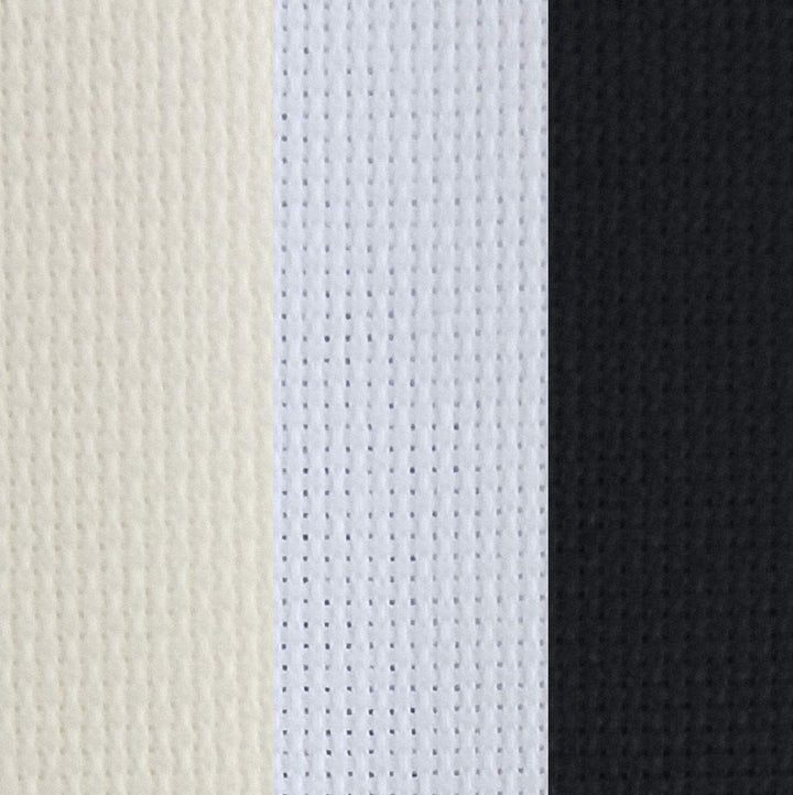 3 pc of 12 x 18 18CT Counted Cotton Aida Cloth Cross Stitch Fabric (White+Cream+Black)