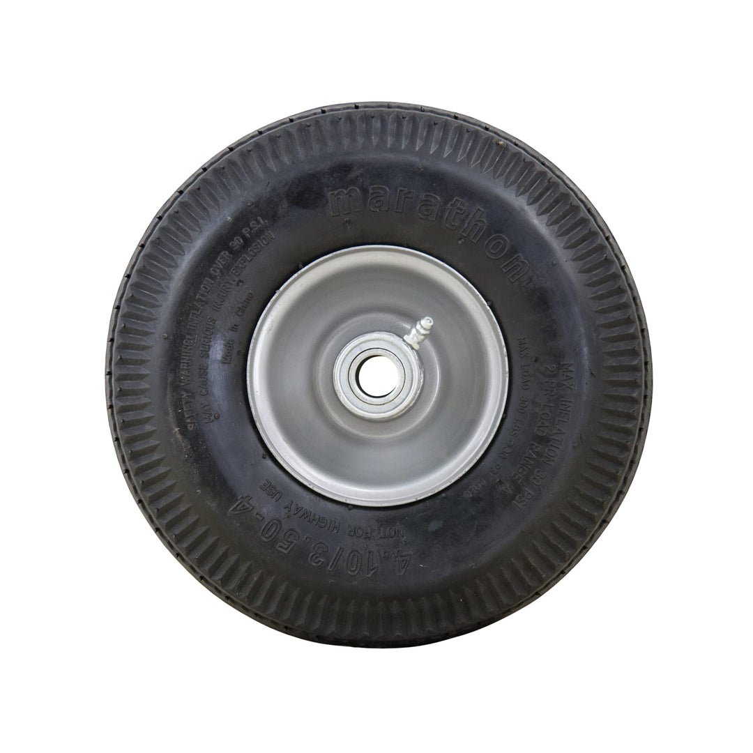 4.10/3.50-4 Pneumatic (Air Filled) Hand Truck / All Purpose Utility Tire on Wheel, 2.25 Offset Hub, 3/4 Bearings