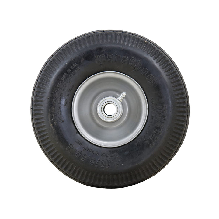 4.10/3.50-4 Pneumatic (Air Filled) Hand Truck / All Purpose Utility Tire on Wheel, 2.25 Offset Hub, 3/4 Bearings