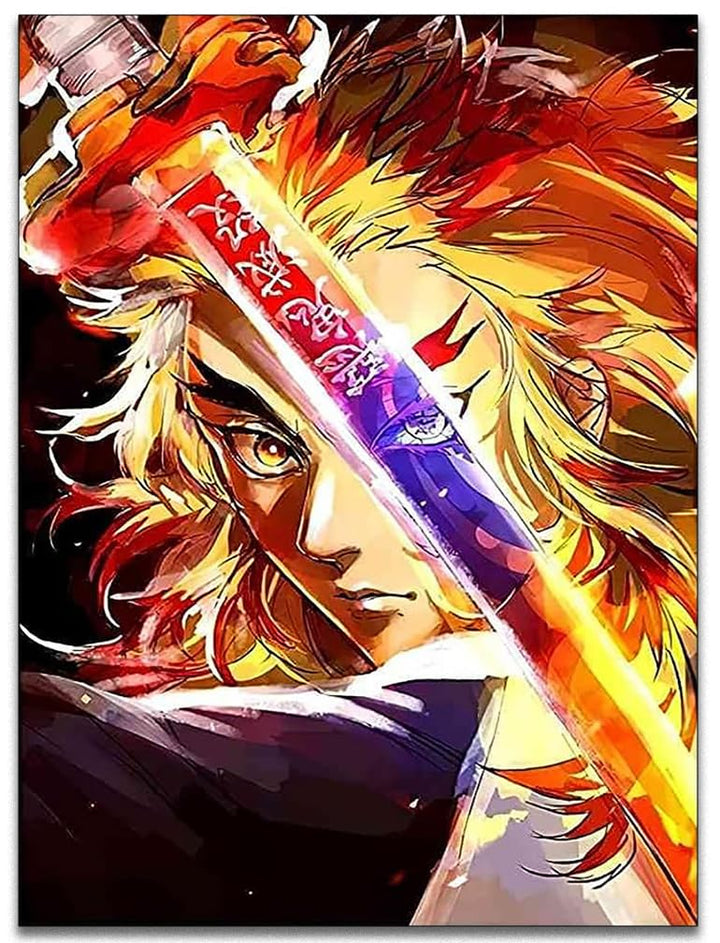 5D DIY Diamond Art Painting by Number Kits Anime 16x20 Inch for Adults and Kids, Round Full Drill Rhinestone Cross Stitch Mosaic Art for Home Wall Decoration and Gift Option.