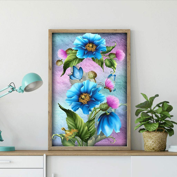 5D Diamond Painting Kit,5d Crystal Round Diamond Painting Morning Glory Rhinestone Embroidery Cross Stitch Kits Supply Arts Craft Canvas Wall Decor Stickers Home Decor 12x19 inches