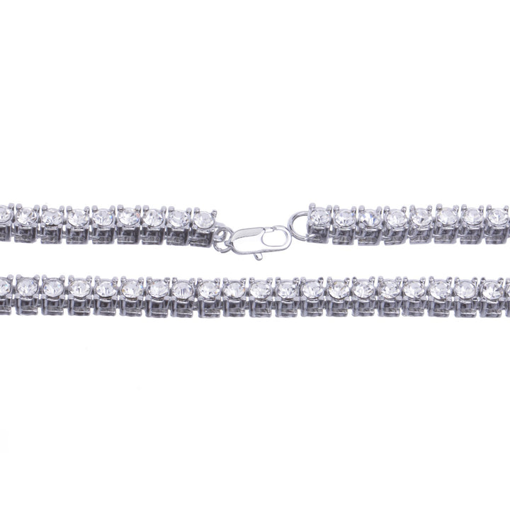 Men&#39;s Fashion Iced Lab Diamond 4 mm 22 Silver P