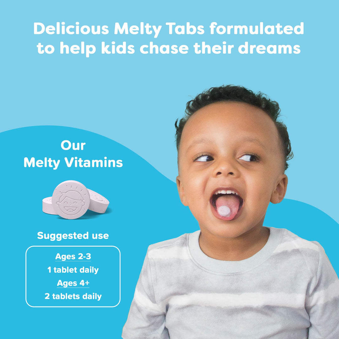 Renzo's Kids Probiotic, Dissolvable Probiotics for Digestive Health & Immune Support, 60 Cherry-Flavored Melty Tabs