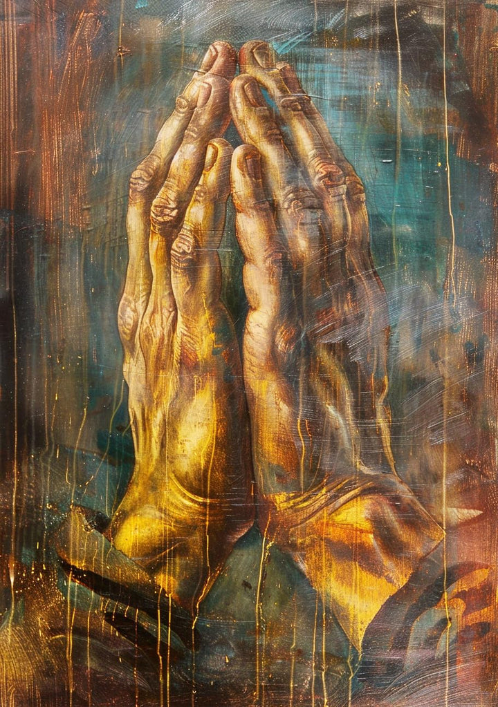 5D Diamond Painting Kits for Adults Praying Hand Christ Religion Paint with Full Drill Round Diamond Art Crystal Gems Art for Decompression Wall Decoration 30x40cm