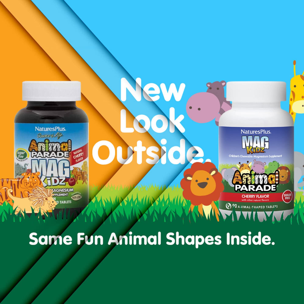 NaturesPlus Animal Parade MagKidz, Natural Cherry Flavo