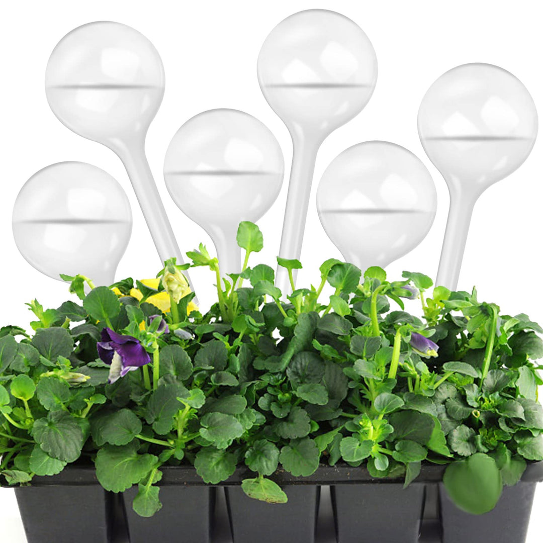 6 Packs Plant Watering Globes Self Watering Bulbs PVC Watering Globes Automatic Plant Watering System Transparent Plant Waterer for Indoor and Outdoor
