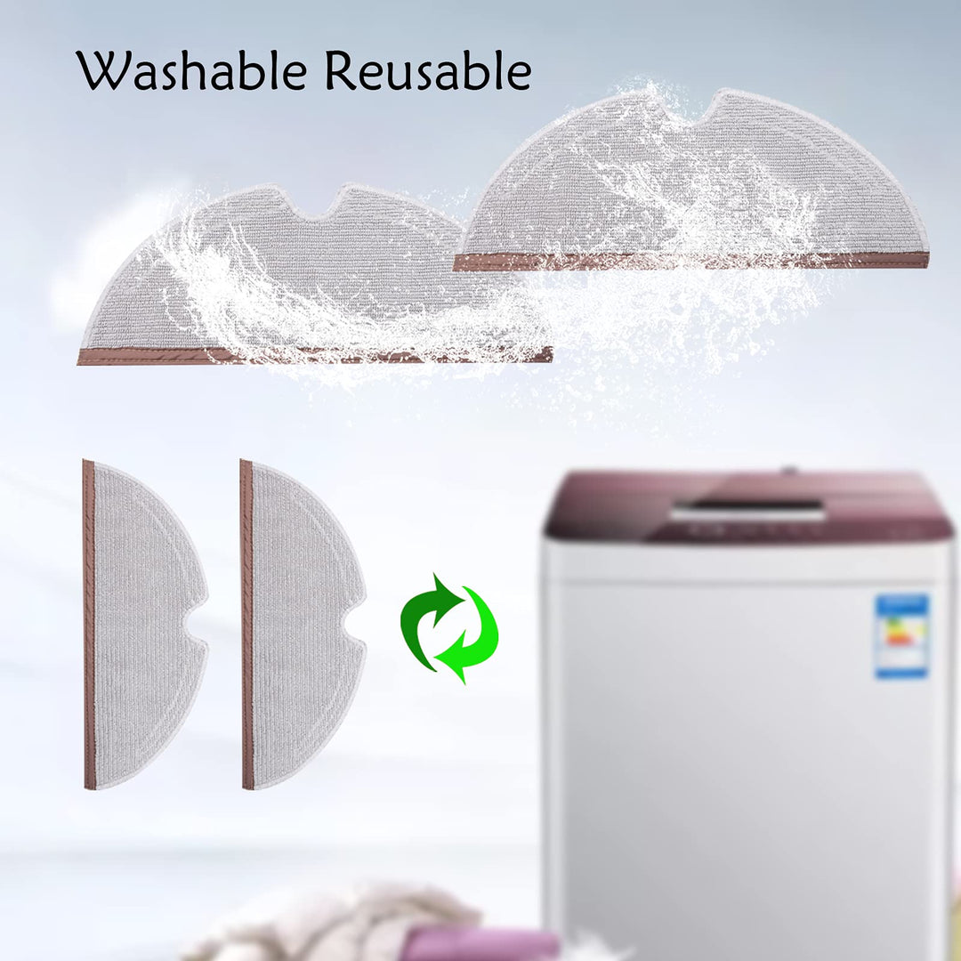 Mop Cloth Compatible with xiaomi S4 S5 S6 E4 E20 E25 E35 S50 Vacuum Cleaner, 8 Mop Cloth