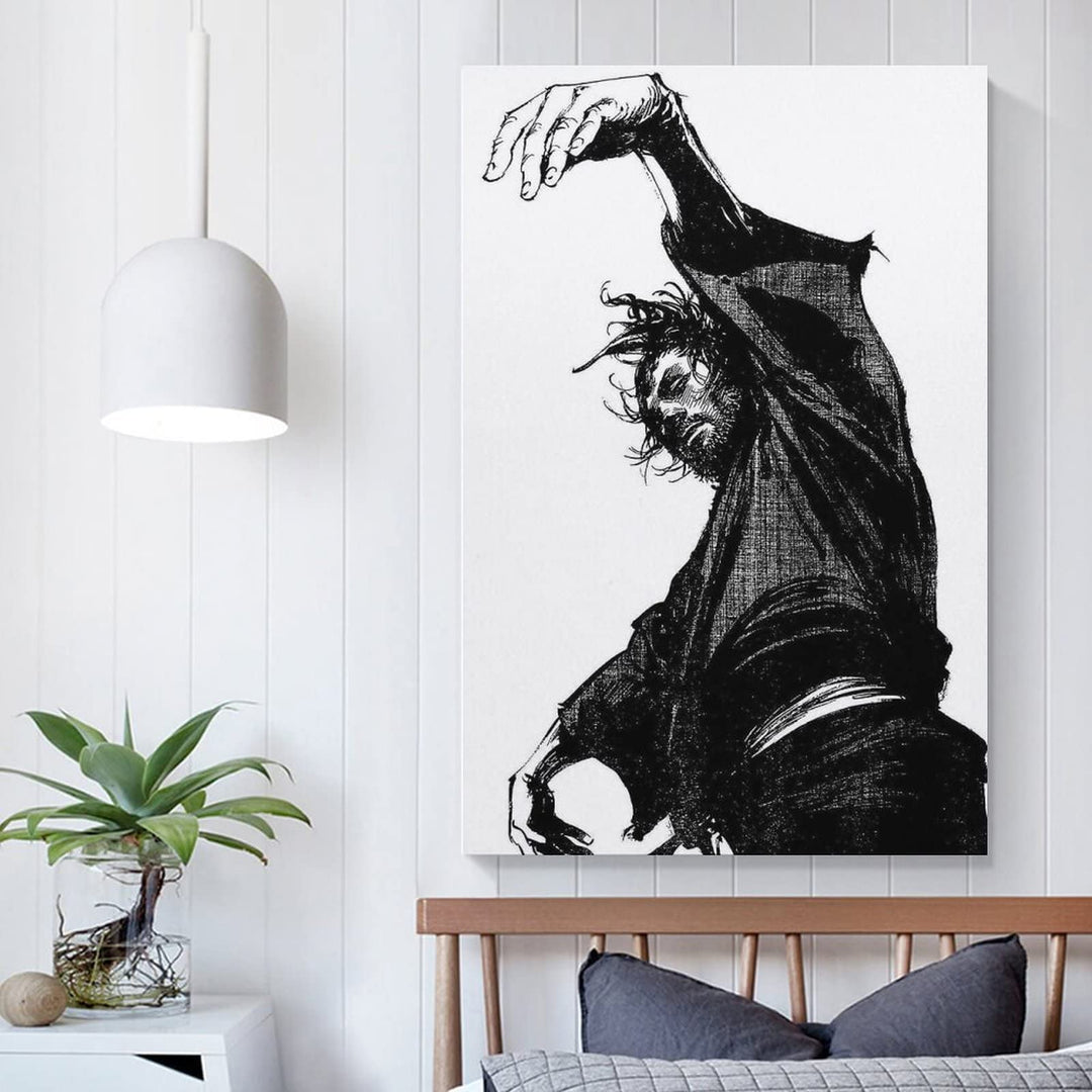 Vagabond Miyamoto Musashi Poster Canvas Wall Art Painting Posters Decoration Room Decor Unframe 12x18inch(30x45cm)