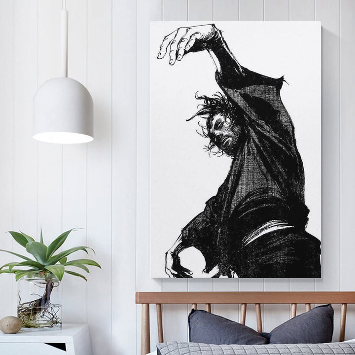Vagabond Miyamoto Musashi Poster Canvas Wall Art Painting Posters Decoration Room Decor Unframe 12x18inch(30x45cm)