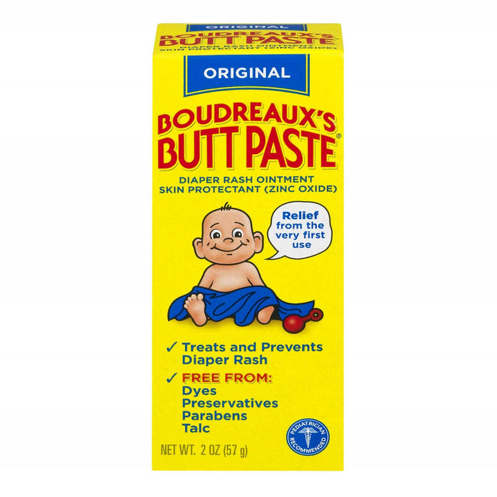 Boudreaux's Butt Paste Diaper Rash Ointment, Zinc Oxide, 2 Ounce Box