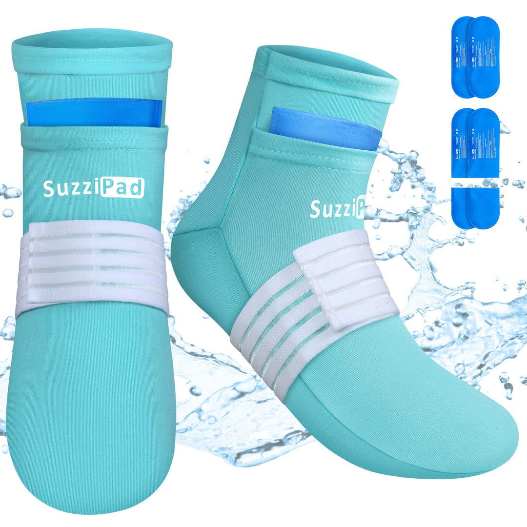 SuzziPad Cold Therapy Socks with Reusable Gel ice Packs