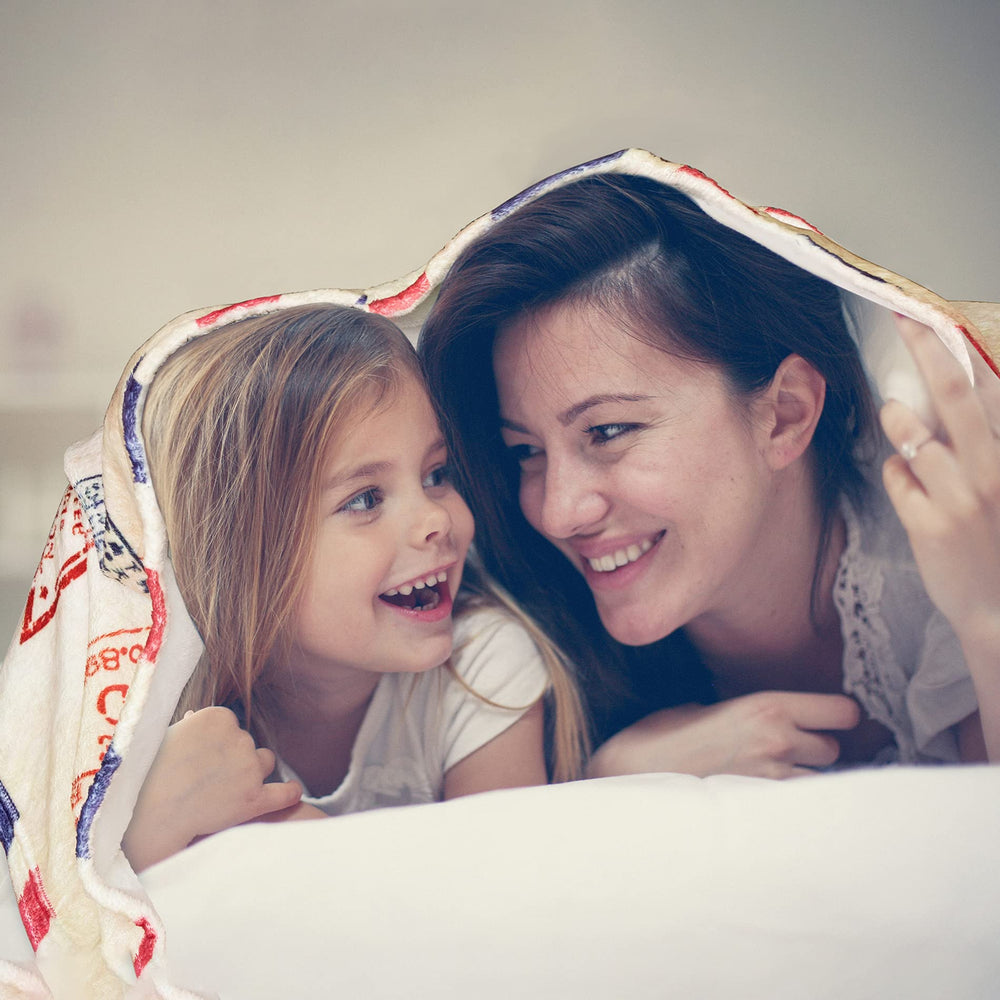 Soft Blanket Gifts for Daughter, Warm Plush Sherpa Blanket for Her Romantic Birthday Gifts for Daughter from Mom Personalized Gifts to My Daughter from Mom and Dad 80x60 Inches, White