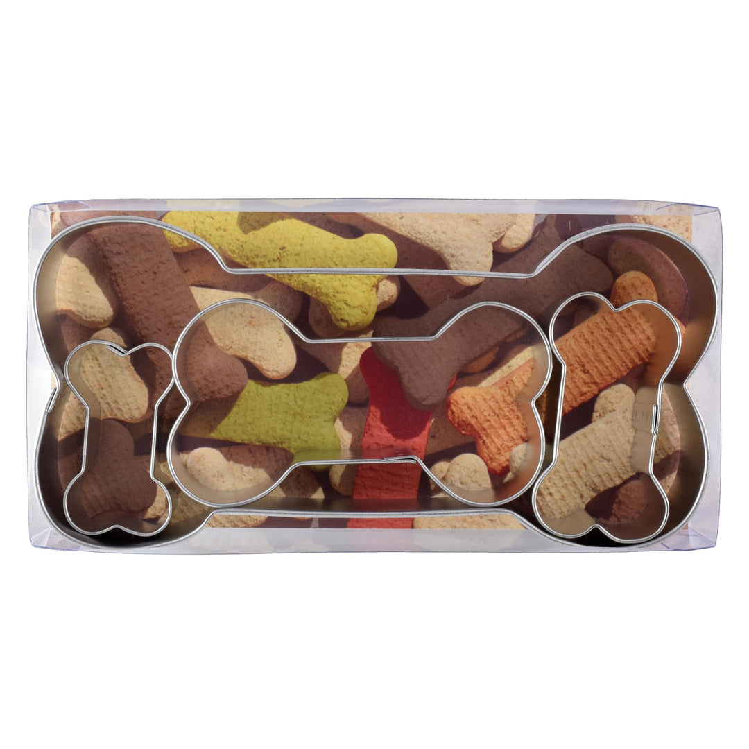 R&amp;M International Dog Bone Cookie Cutters, Assorted Sizes, 4-Piece Set