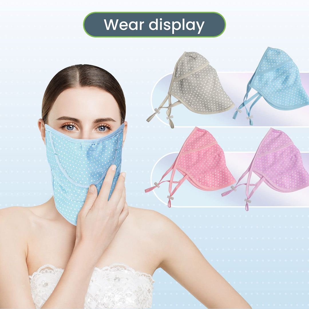 4pcs Dustproof Breathable Earloop Reusable Washable Cotton Half Face Shield Cover for Women Men Outdoor Activities or Daily Use, 4 Colors Facial Protective Cover Neck Protection