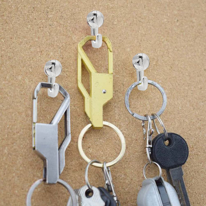 60Pcs Push Pin Hooks, Clear Thumb Tacks Wall Push Pins Plastic Heads Pin Tacks Decorative Push Pins with Hooks for Cork Board, Bulletin Board, Map, Calendar, Wall Hangings
