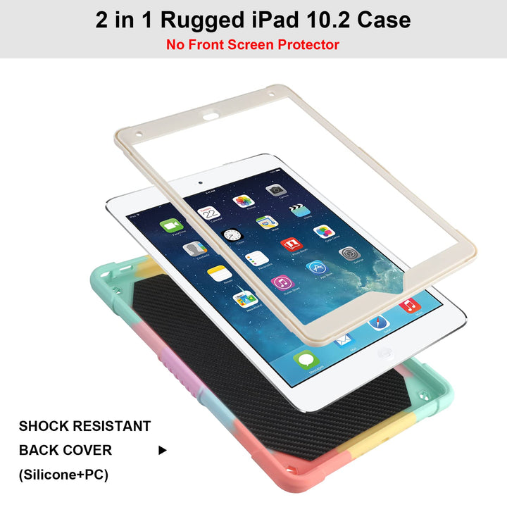 for iPad 9th 8th 7th Generation Case with Kickstand Butterfly Wings Pencil Holder for iPad 10.2 Case Heavy Duty Hard Rugged Protective Cover Kids Girls for iPad 9th/8th/7th Gen(2021/2020/2019)
