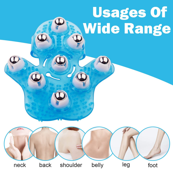 Boseen Palm Shaped 360 degree Metal Roller Massager- Ha
