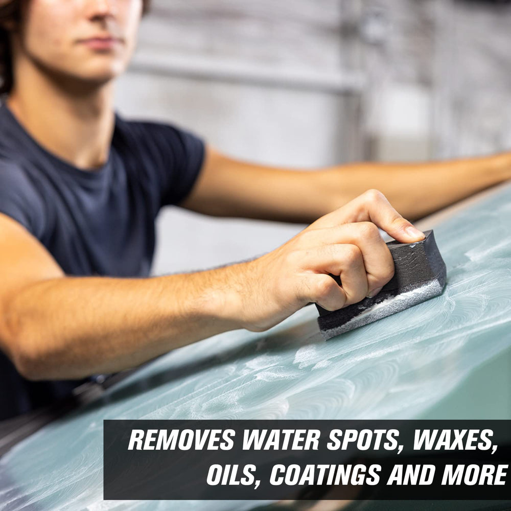 91411 3.38-Ounce Glass Stripper Water Spot Remover Kit Eliminates Coatings, Waxes, Oils and More to Polish and Restore Automotive Glass , white