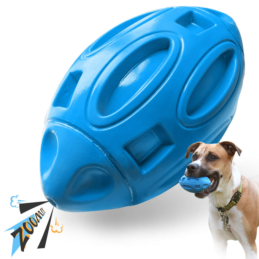 Squeaky Dog Toys for Aggressive Chewers: Rubber Puppy Chew Ball with Squeaker, Almost Indestructible and Durable Pet Toy for Medium and Large Breed