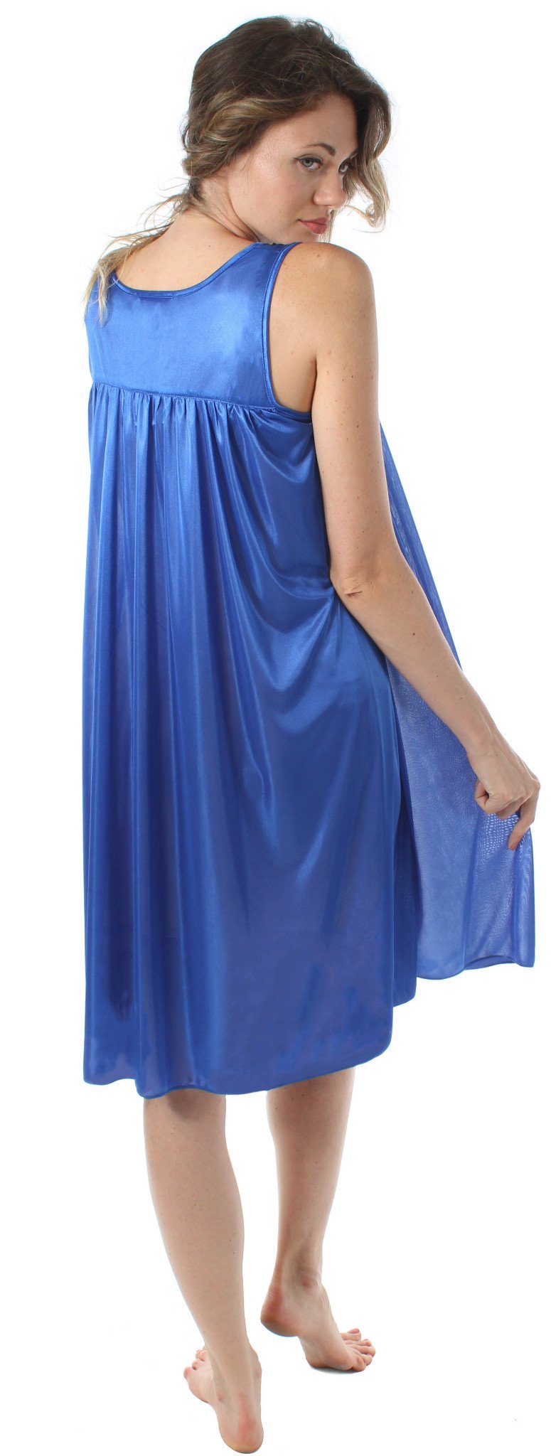 Venice Womens&#39; Silky Looking Embroidered Nightg