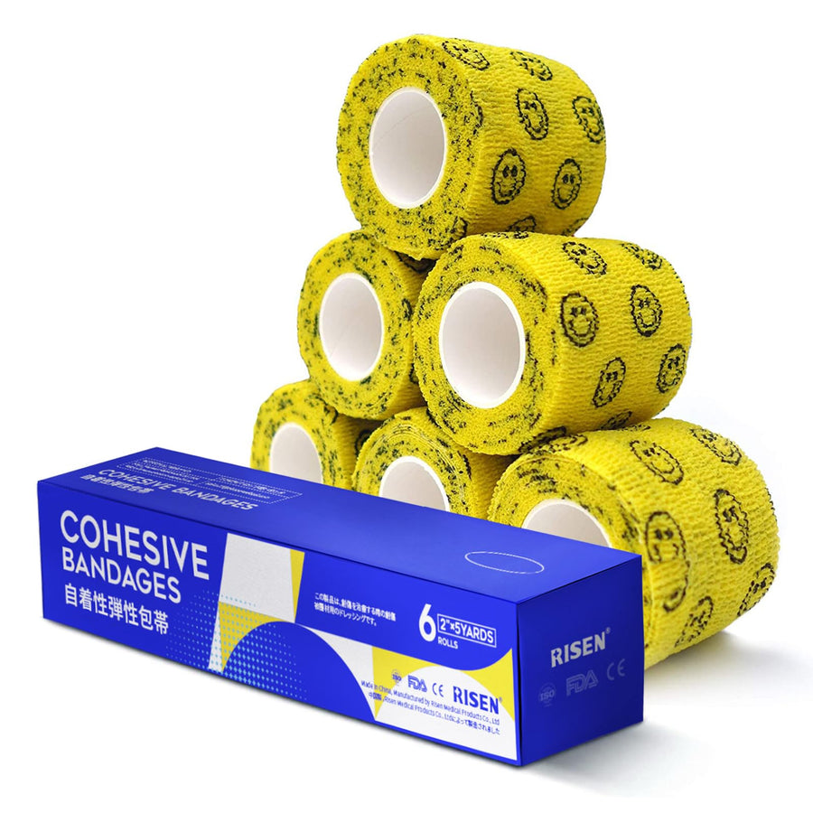 Cohesive Bandage 2” x 5 Yards, 6 Rolls, Self Adherent W