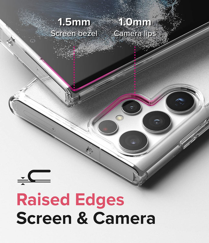 Fusion [Prevents Oily Smudges] Compatible with Samsung Galaxy S22 Ultra Case, Anti-Fingerprint Technology Easy to Hold Feels Velvety Soft Phone Cover for Women, Men - Matte Clear