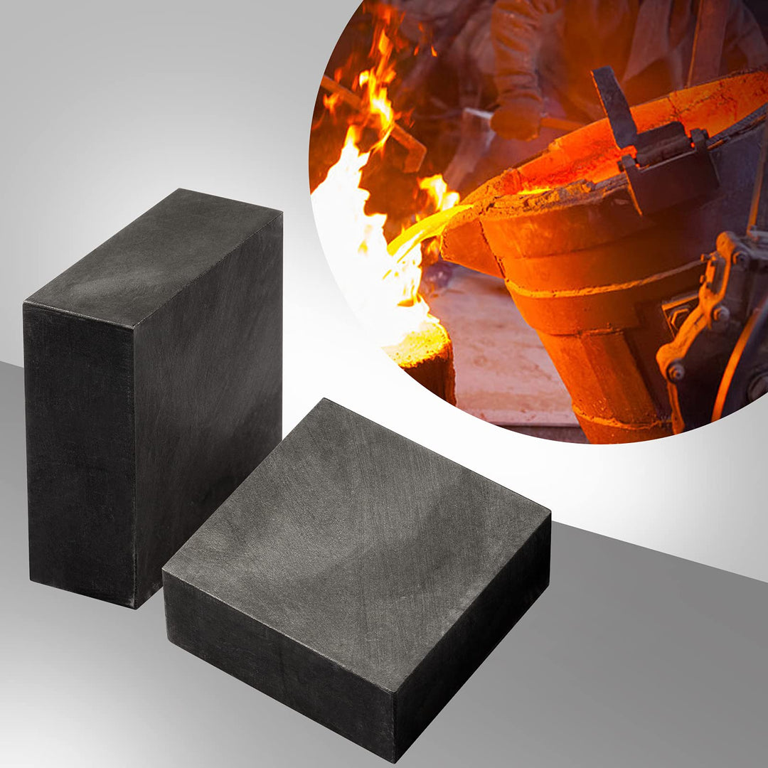 2 Packs Graphite Ingot Block 99.9% High Purity EDM Graphite Plate Graphite Blank Milling Surface Melting Casting Mould (50mm x 50mm x 20mm)