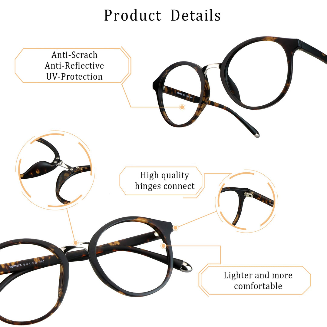 LifeArt Blue Light Blocking Computer Glasses,Stylish Re